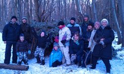 Winter wonderland was the setting for the February family bushcraft day